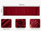 Organza Burgundy Chair Sashes 50 Pack 7x108 inches Sheer Chair Bows for Wedding Party Birthday Banquet Hotel Restaurant Bridal Shower Engagement Event Decorations Tulle Chairs Knots Ties - Image 2