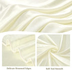 Giant Ivory Bow for Backdrop 80x24 Inches Large Satin Ribbon Bow Wall Decor for Wedding Birthday Baby Shower Party Photo Booth, Washable Reusable Big Bow for Nursery Bedroom Door Hanging Decoration - Image 5