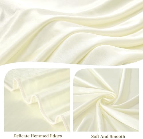 Giant Ivory Bow for Backdrop 80x24 Inches Large Satin Ribbon Bow Wall Decor for Wedding Birthday Baby Shower Party Photo Booth, Washable Reusable Big Bow for Nursery Bedroom Door Hanging Decoration - Image 5