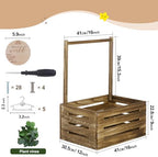 Wooden Baby Shower Crate Closet, Baby Basket with Handle, Personalized Baby Gifts Basket, Storage Basket, Newborn Boy Girl Welcome Gift for New Mom Parents - Image 4