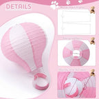 Gemscream 12 Sets Baby Shower Decor Bear Hot Air Balloon Table Centerpieces DIY Hot Air Balloon Paper Lantern with Brown Mini Bears for Wedding Birthday Gender Reveal Party - Image 5