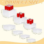 Geelin 8 Pack Acrylic Buffet Display Risers for Food Jewelry,Clear,Wave - Image 4