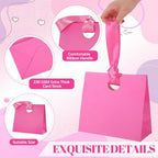Feifeiya 30 Pcs Small Hot Pink Gift Bags with Ribbon Handle - Image 3