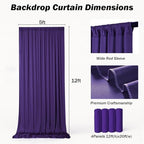 20x12 ft Deep Purple Backdrop Curtains for Weddings, Birthdays and Photos - Image 6