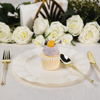 72 Pack Ivory Plastic Plates, 7" Disposable Wave Edge Dessert Plates - Image 4
