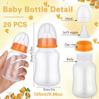 TrelaCo 20 Pcs Bottle Chug Game 20 Baby Bottles with 1 Orange Sign - Image 3