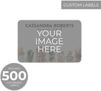 Personalized 4" x 6" Rectangle Rounded Corners Labels / 500 Fully Custom Image Stickers/Rolled Small Business Craft Labels/DIY Upload Your Own Design/Made in The USA - Image 2