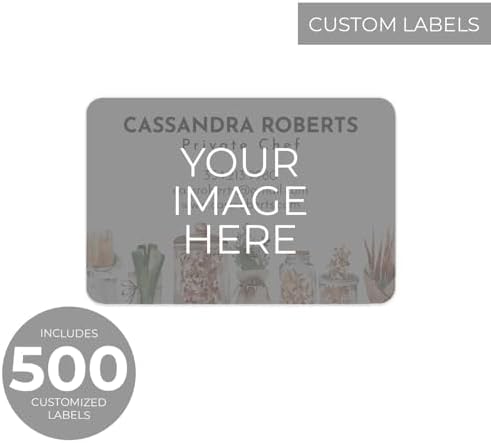 Personalized 4" x 6" Rectangle Rounded Corners Labels / 500 Fully Custom Image Stickers/Rolled Small Business Craft Labels/DIY Upload Your Own Design/Made in The USA - Image 2