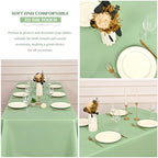 Showgeous 60x102 Inch Sage Green Rectangle Tablecloth 6 Pack Fit 6FT Table - Image 6