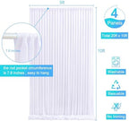 20ft x 10ft Wrinkle Free White Wedding Backdrop Curtains for Party Bridal Shower Reception Decorations White Fabric Curtain Backdrops Drapes for Photography Baby Shower Birthday Background - Image 5