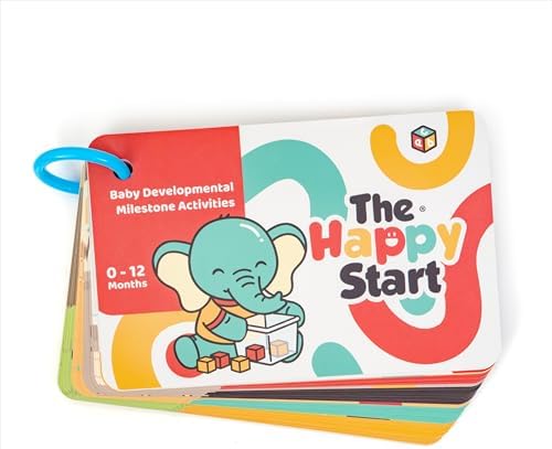 Happy Start Award-Winning Activity Cards, Baby Milestone Cards, 0-12 Months by TheHappyStart