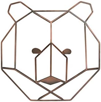 NoJo - Metallic Copper Wire Shaped Bear Head Wall Art, Nursery Wall Art, Kid Room Décor, Playroom Art, 10 inch x 10 inch by NoJo