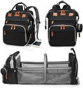 Astro alan Baby Diaper Bag with Changing Station, Waterproof Diaper Bag Backpack for Moms Dads with USB Charging Port, Baby Shower Gifts, Baby essentials, Black by Astroalan