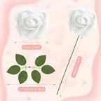 100 Pcs Artificial Foam Rose Flower Faux Bouquet Wedding Fake Rose Gift for Mother's Day Women DIY Bridal Shower Party Table Birthday Home Spring Decor (White) - Image 2