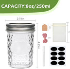Accguan 8oz Mason Glass Jars,24 PACK Half Pint Jelly Jars With Regular Lids - Image 2