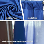 10 x 10 Feet Blue A Backdrop Curtain for Partie, Background Curtains for Photoshoot, Birthday, Wedding, Halloween, Thanksgiving, Christmas Day, New Year Party Decorations 5Ft x 10Ft, 2 Panels - Image 3