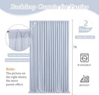 10 x 7 Feet Purple Gray Backdrop Curtain for Partie, Background Curtains for Photoshoot, Birthday, Wedding, Halloween, Thanksgiving, Christmas Day, New Year Party Decorations 5Ft x 7Ft, 2 Panels - Image 2