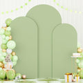 FOTSHARER Arch Cover Set of 3 Sage Green Wedding Arch Cover Spandex Fitted Arch Backdrop Cover for Arch Stand Chiara Arch Cover 4FT 5FT 6FT Spandex Arch Covers Stretchy Backdrop for Garland Arch Decor by FOTSHARER