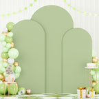 FOTSHARER Spandex Arch Cover 6FT 6.6FT 7.2FT Sage Green Wedding Arch Backdrop Cover for Round Top Arches Chiara Arch Cover Backdrop Fabric Wedding Arch Stand Cover Spandex Fit Arch Cover Cloth Decor by FOTSHARER