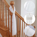 Threlaco 12 Set Lace Pew Bows with Pearl Clasp for Wedding Church Decor - Image 2