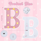 8 Pcs Baby Shower Pink LED Letters for Girl Party Decor, 8.7 Inch - Image 4