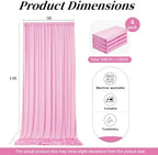 20ft x 15ft Pink Backdrop Curtains, Wrinkle Free Drapes Back Drop Cloth - Image 7