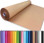 PerkHomy 24" x 2,400" (200') Brown Kraft Paper Roll for Craft Bulletin Board Paper Art Table Covering Crafting Gift Wrapping Bouquet Packing Parcel 70GSM 50LB (Brown, 24" x 200') by PerkHomy
