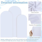 FOTSHARER Arch Backdrop Cover Set of 3 White Arch Cover Backdrop Fabric 4FT 5FT 6FT Spandex Fitted Arch Cover for Bridal Baby Shower Chiara Arched Stand Covers Wedding Balloon Arch Covers for Parties - Image 3