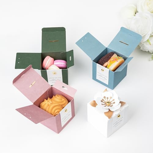 FEIYI 20 PCS Favor Boxes, Dusty Rose Candy Boxes 2.55x2.55x2.55 - Image 5