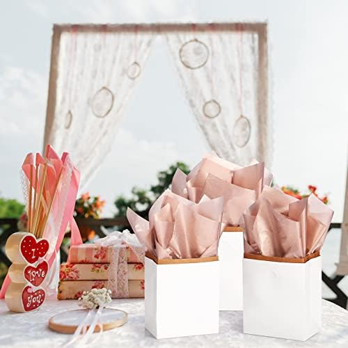 Fuutreo 300 Sheet Kraft Tissue Paper Bulk 14x20'' Wrapping, Rose Gold - Image 4