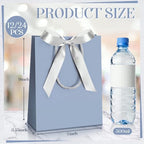Silkfly 24 Pcs Paper Gift Bags with Handle 9x7x3.15'', Dusty Blue - Image 2