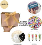TKSBAG 100 Pack Pink and Gold Gift Bags with Bow Handles, 6.4×3.1×5.1 In Small Thank You Bags Bulk for Birthday, Weddings, Baby Shower, Party Favors, Mother's Day - Image 4