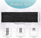 20 Pack Black 17 x 108 Inch Cheesecloth Table Runner - Boho Gauze Sheer Fabric for Wedding Baby Shower Party Home Decor - Image 2