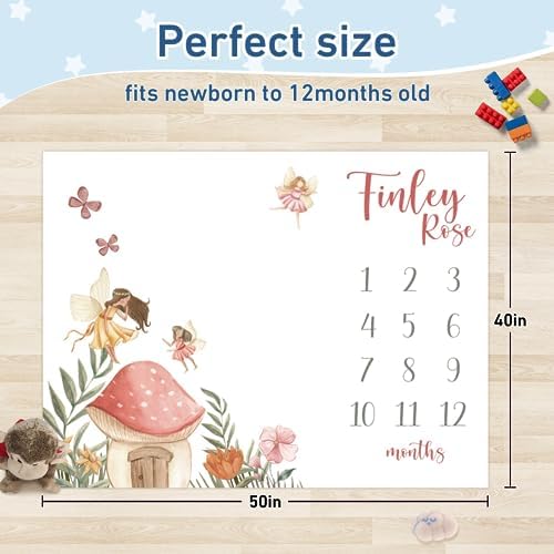 Personalized Baby Milestone Blanket for Boys Girls Baby Month Blanket- First Year Calendar Monthly Growth Chart - CartoonPrint Halloween Birthday Gifts for Infant Todder(FixedSize) - Image 3