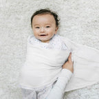 HALO 100% Cotton Sleepsack Swaddle, 3-Way Adjustable Wearable Blanket, TOG 1.5, Midnight Moons Blue, Newborn, 0-3 Months - Image 2