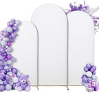 Set of 3 Stretchy Wedding Arch Backdrop Covers, 7.2FT, 6.6FT & 6FT by SUKAIKEQA