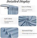 50ft x 15ft Dusty Blue Backdrop Curtains for Wedding Parties, 10 Panels Extra Long Wrinkle Free Fabric Drapes Photo Backdrop for Baby Shower Birthday Stage Reception Lobby Decoration - Image 5