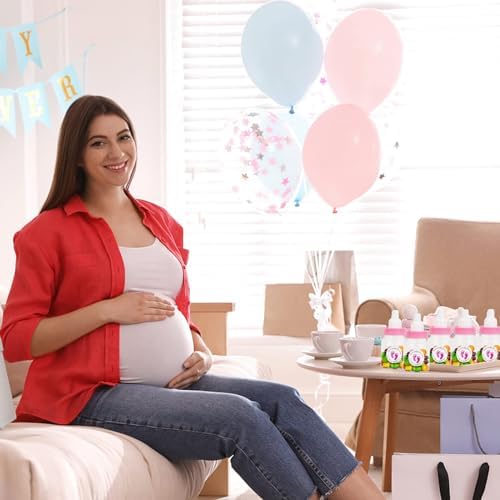 144 Pcs Mini Baby Shower Milk Bottles Favors for Baby Shower White Plastic Mini Bottles for Party Favors Boy Party Games Decorations - Image 6