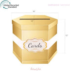 ROSEGLD Card Box, Gold Card Receiving Box with Ribbon 14x12x12 Inches - Image 6