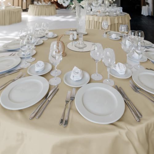 Fitable 6 Pack Nature Tablecloths 108 Inch Round for 36"-84" Tables - Image 2