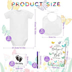69 Pcs Baby Bib Bodysuit Baby Shower Set Baby Shower Game Sign Baby Feeder Bib Newborn Bodysuit Fabric Marker - Image 2