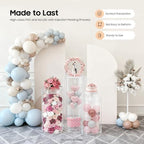 3PCS Clear Acrylic Cylinder Pedestal Stands 23.6''+29.5''+35.4'' Tall Round Display Pedestal Decor Background Dessert Table Pillars for Party Birthday Wedding Props Baby Shower Party Event Decoration - Image 7