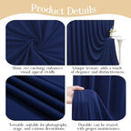 50ft x 10ft Navy Blue Backdrop Curtains, Navy Blue Drapes Backdrop Fabric - Image 4