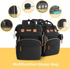 ISMGN Diaper Bag Backpack with Changing Station, Baby Bags for Boys, Black - Image 3