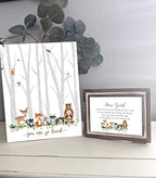 Woodland Thumbprint Sign 11x14 inches and Guest Sign 5x7 inches, Woodland Baby Shower Thumbprint guest sign - Image 3