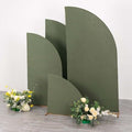 Efavormart Set of 4 Eucalyptus Sage Green Spandex Half Moon Arch Covers, Custom Fit Chiara Backdrop Slipcovers 2.5ft-7ft for Modern Botanical Staging by efavormart