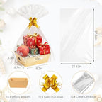 X-Kingsun 10Sets Large Basket for Gift Empty 10x8Inch Brown - Image 2