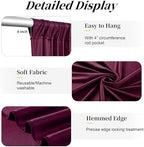 50ft x 12ft Burgundy Backdrop Curtains for Parties, Wrinkle Free 10 Panels Photo Backdrop Drapes Back Drop Cloth for Wedding Birthday Photography Background Decor - Image 4