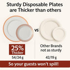 By Madee HEAVYWEIGHT Rose Gold Fancy Disposable Dinnerware Set, 175 Pc - Image 3