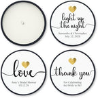 Custom Candles, Personalized Candles Gold Heart, Bulk Candles, Candle Favors, Candle Wedding Favors (Set of 10) (Black Tin), 9508825-09 - Image 6